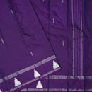 Dark Purple With Silver Border  Arani Silk Saree