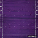 Dark Purple With Silver Border  Arani Silk Saree