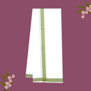 White with Green Border Single Layer Cotton Men’s Dhoti