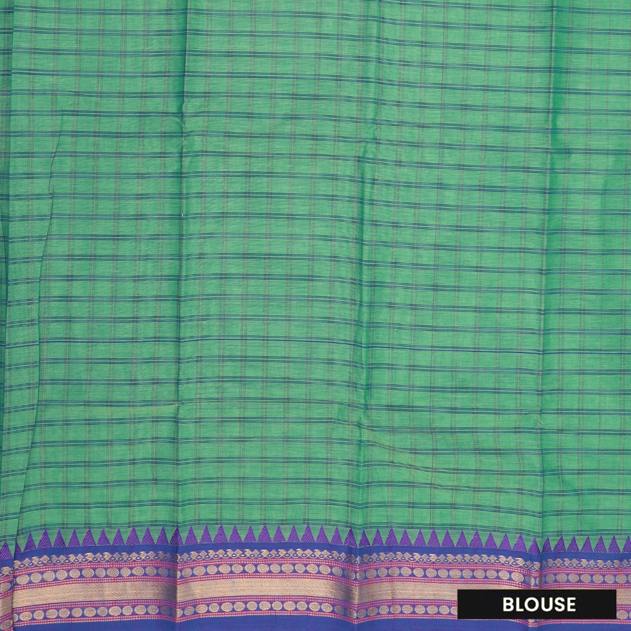 Green With Purple Premium Quality Pure Cotton Saree