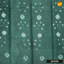 Teal Green Art Bamboo Cotton Saree