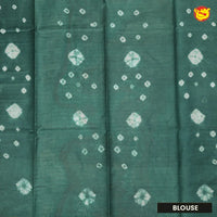 Teal Green Art Bamboo Cotton Saree