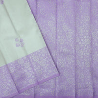 Silver with Lavender Kubera Pattu Saree - Thenianantham