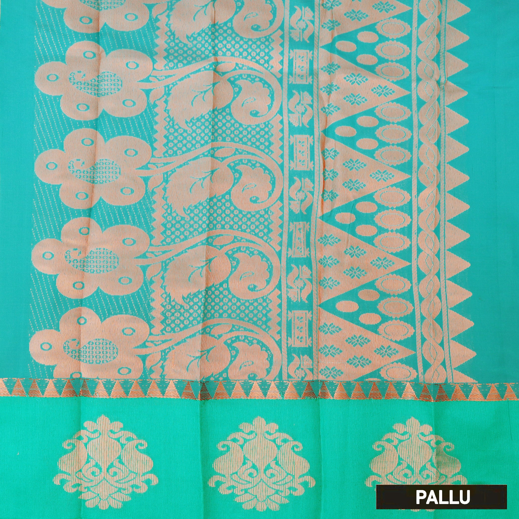 Yellow With  Green  Border Silk Cotton Saree