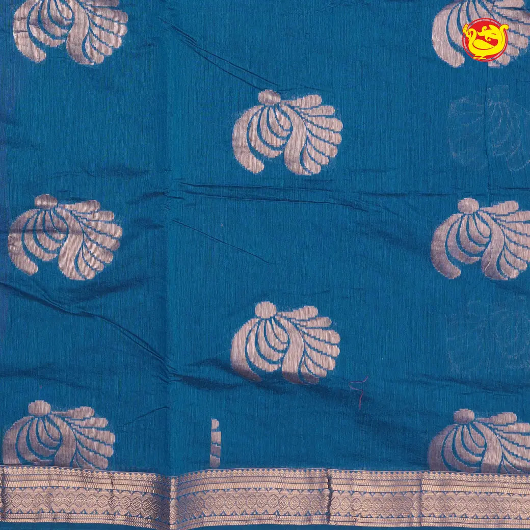 Blue With Light Magenta Kalyani Cotton Saree