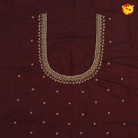 Maroon Bridal Aariwork Blouse - Thenianantham