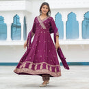 Purple Ladies Branded Readymade Anarkali Suit Set