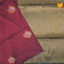 Maroon with Dark Green Soft Silk Saree - Thenianantham