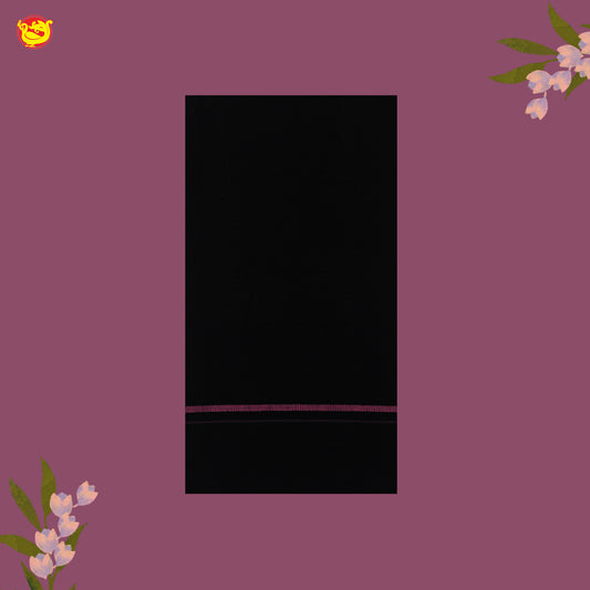 Black With Pink Border Men’s Temple Wear Dhotis