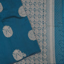 Deep Firozi Blue With Sandal Zari   Silk Cotton Saree