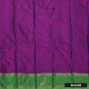 Brinjal  Purple With Green Border  Arani Silk Saree