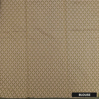 Olive green Blue With Sandal Zari   Silk Cotton Saree