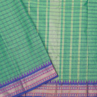 Green With Purple Premium Quality Pure Cotton Saree
