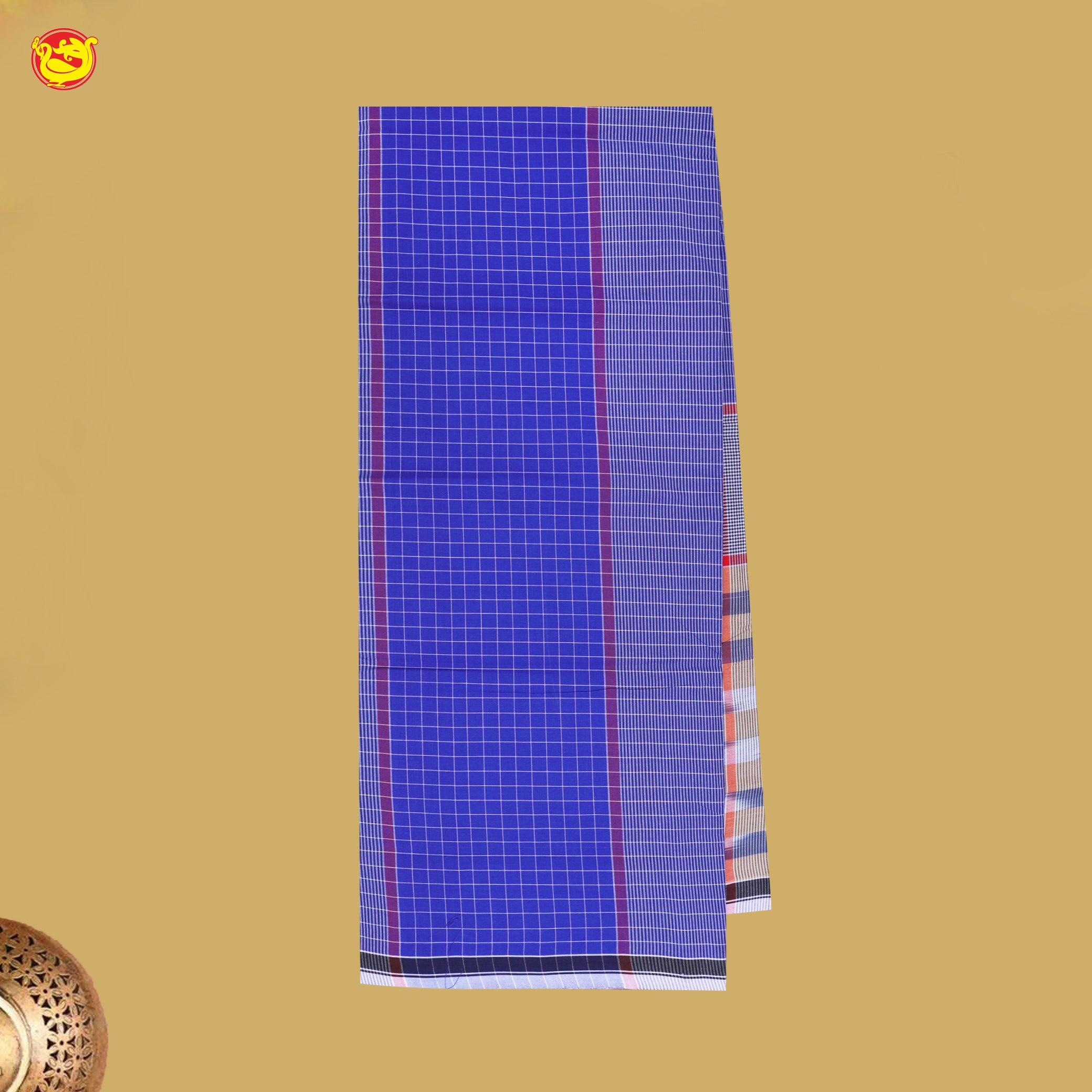 Men’s Checked Cotton Stitched Lungi