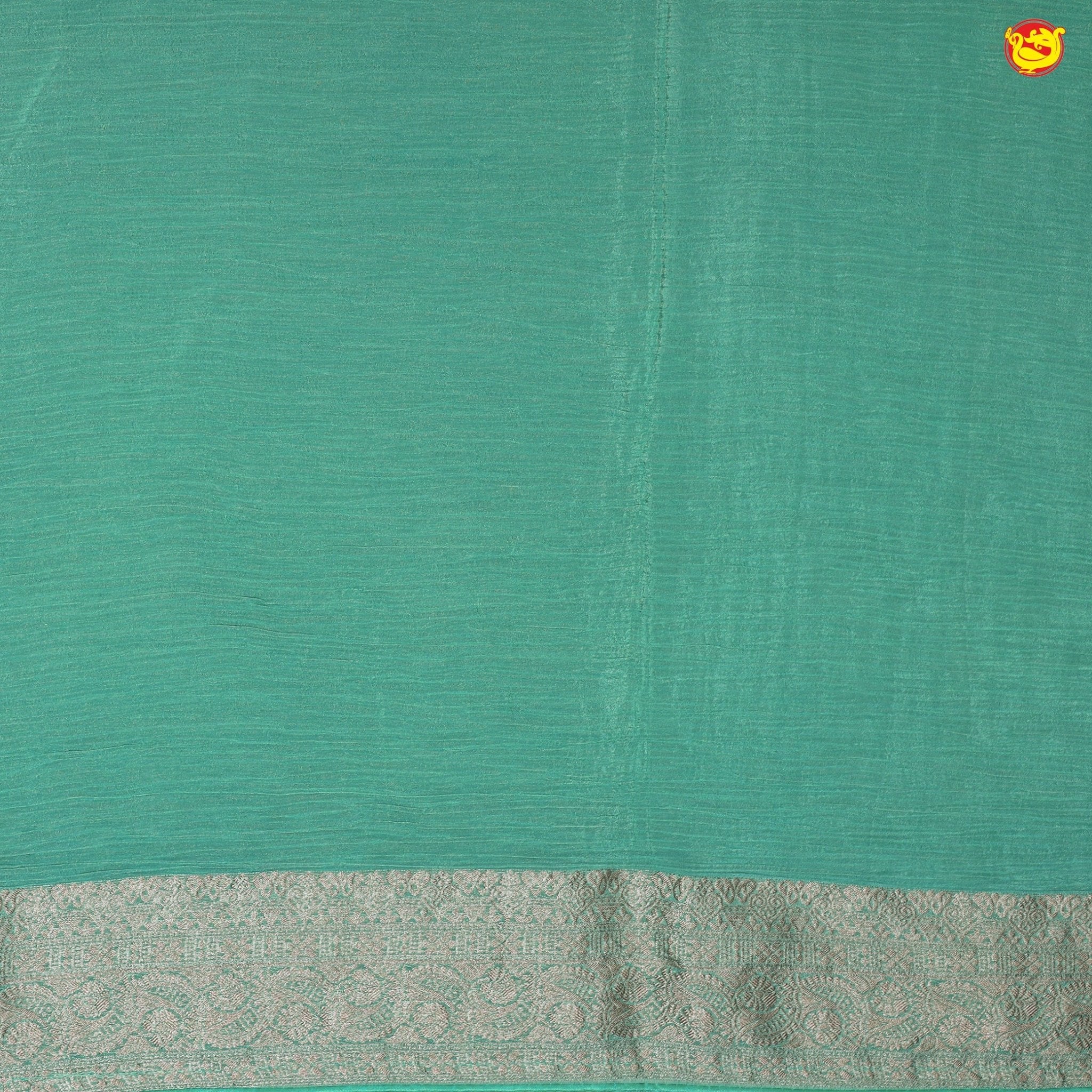 Pastel blue Stripes Design Tissue Crush Designer Saree with Readymade Designer HandWork Blouse - Thenianantham