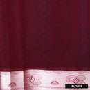 Navy Blue With  Maroon  Silk Cotton Saree
