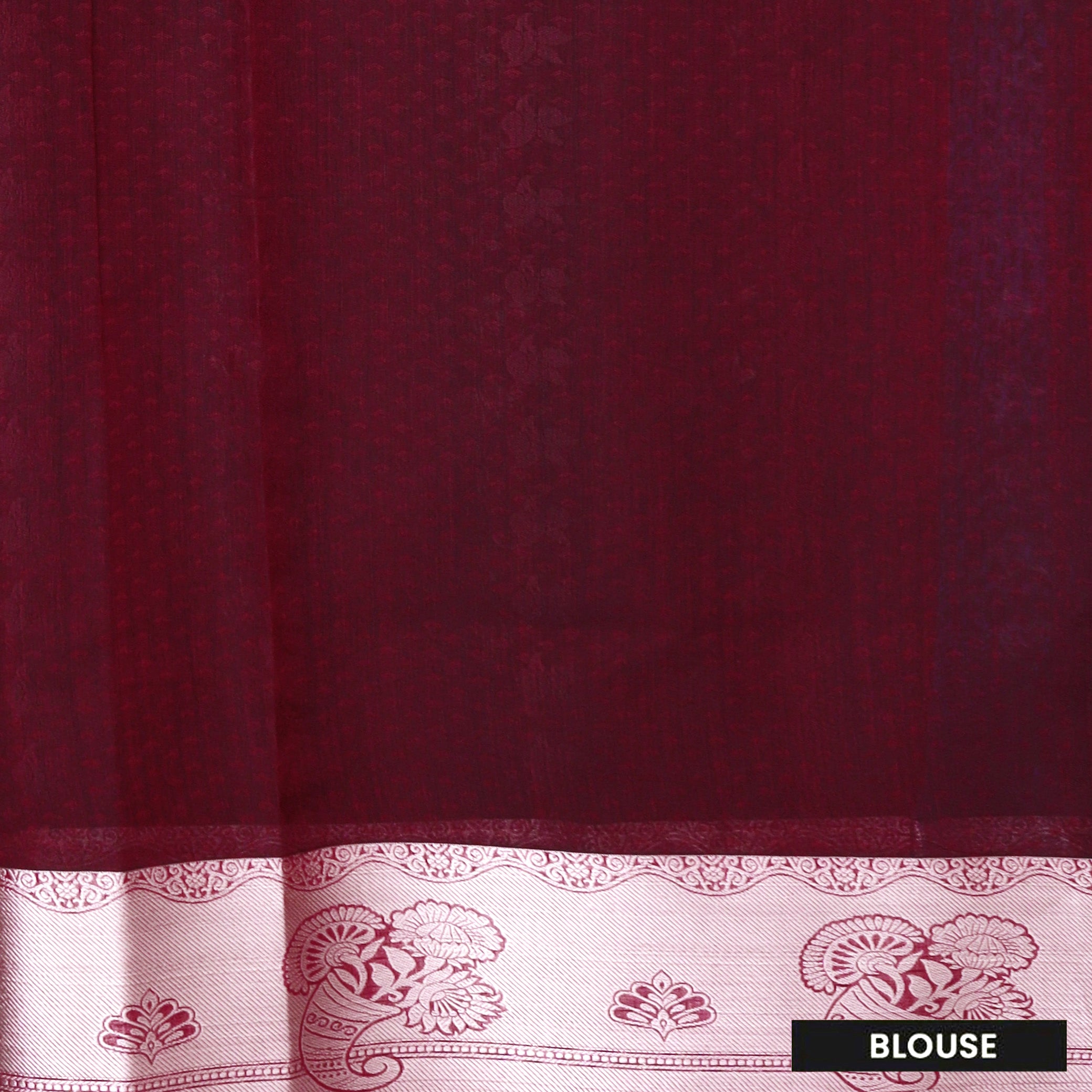 Navy Blue With  Maroon  Silk Cotton Saree