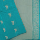 Sea Green With Sandal  Zari  Silk Cotton Saree