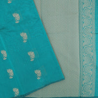 Sea Green With Sandal  Zari  Silk Cotton Saree
