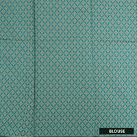 Sea Green With Sandal  Zari  Silk Cotton Saree