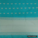 Sea Green With Sandal  Zari  Silk Cotton Saree