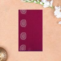 Rani Pink With Sandal  Zari  Silk Cotton Saree