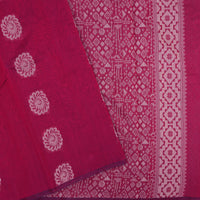 Rani Pink With Sandal  Zari  Silk Cotton Saree