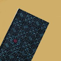 Navy Blue with Sea Green flower design Cotton Printed Lungi