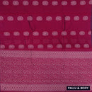 Rani Pink With Sandal  Zari  Silk Cotton Saree