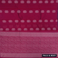 Rani Pink With Sandal  Zari  Silk Cotton Saree