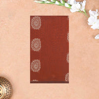 Burnt Orange With Sandal Zari Silk Cotton Saree