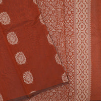 Burnt Orange With Sandal Zari Silk Cotton Saree