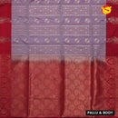 Light Lavender with Red Soft Silk Saree - Thenianantham