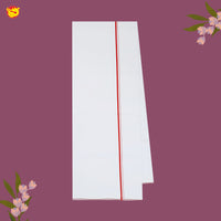 White with Red Fancy Border Single Layer Cotton Men’s Dhoti