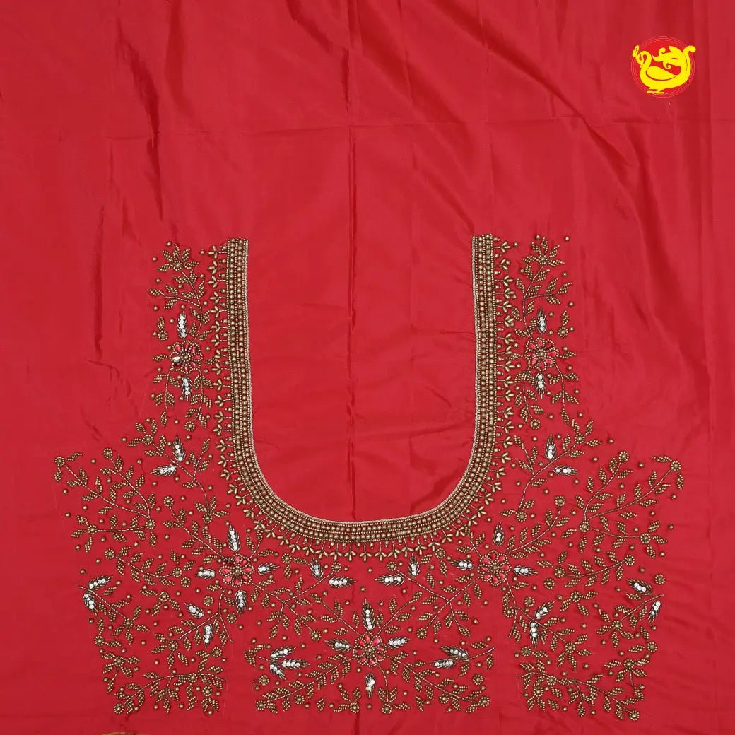 Red Bridal Aariwork Blouse