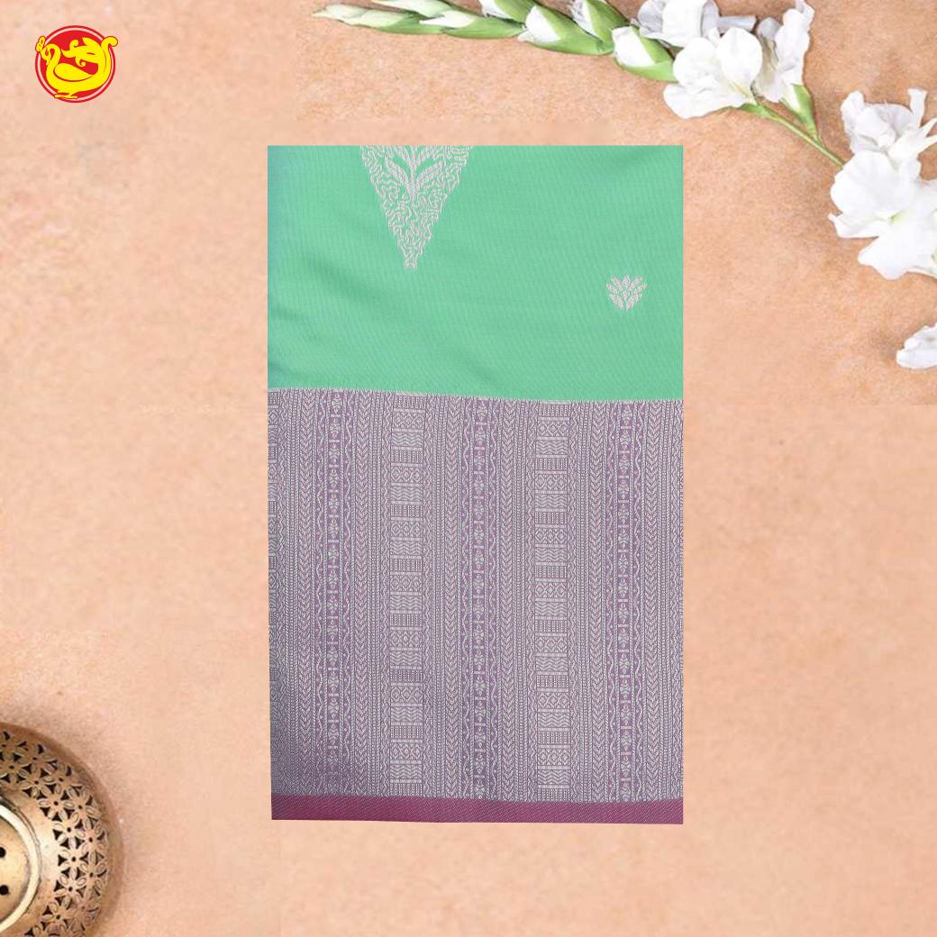 Light mint green with Light pink Soft Silk Saree