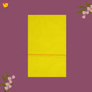 Yellow  With Orange Border Men’s  Temple Wear Dhotis