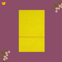 Yellow  With Orange Border Men’s  Temple Wear Dhotis