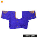 Royal blue With Aari Embroidery work Women Readymade Blouse