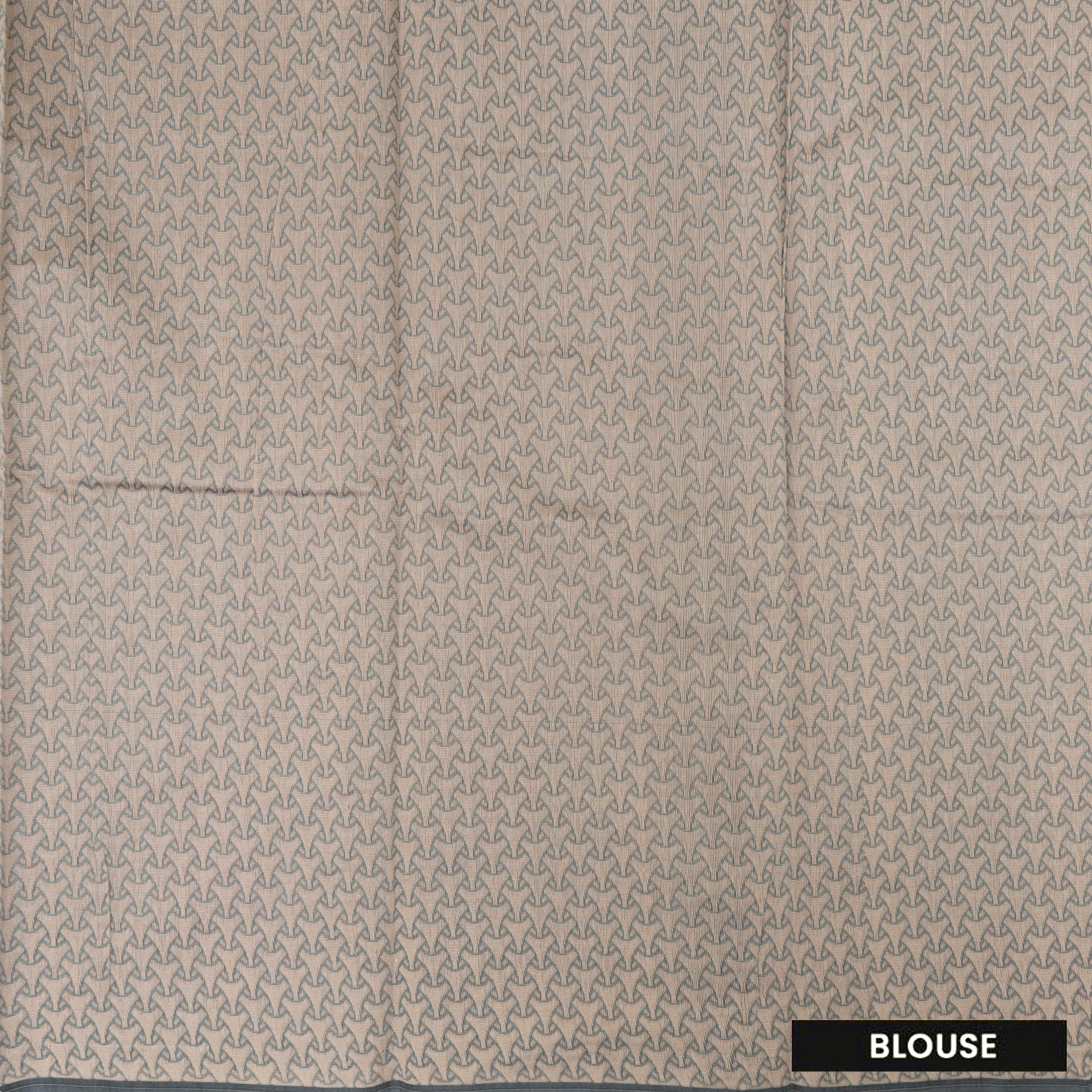 Ash Grey With Sandal Zari   Silk Cotton Saree