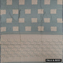 Ash Grey With Sandal Zari   Silk Cotton Saree