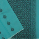 Sea Green With Black Zari  Silk Cotton Saree