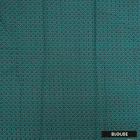 Sea Green With Black Zari  Silk Cotton Saree