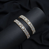 American diamond bangle pair gold finish - Thenianantham