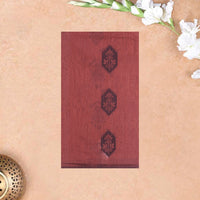 Rust Orange With Black Zari Silk Cotton Saree