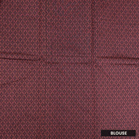 Rust Orange With Black Zari Silk Cotton Saree