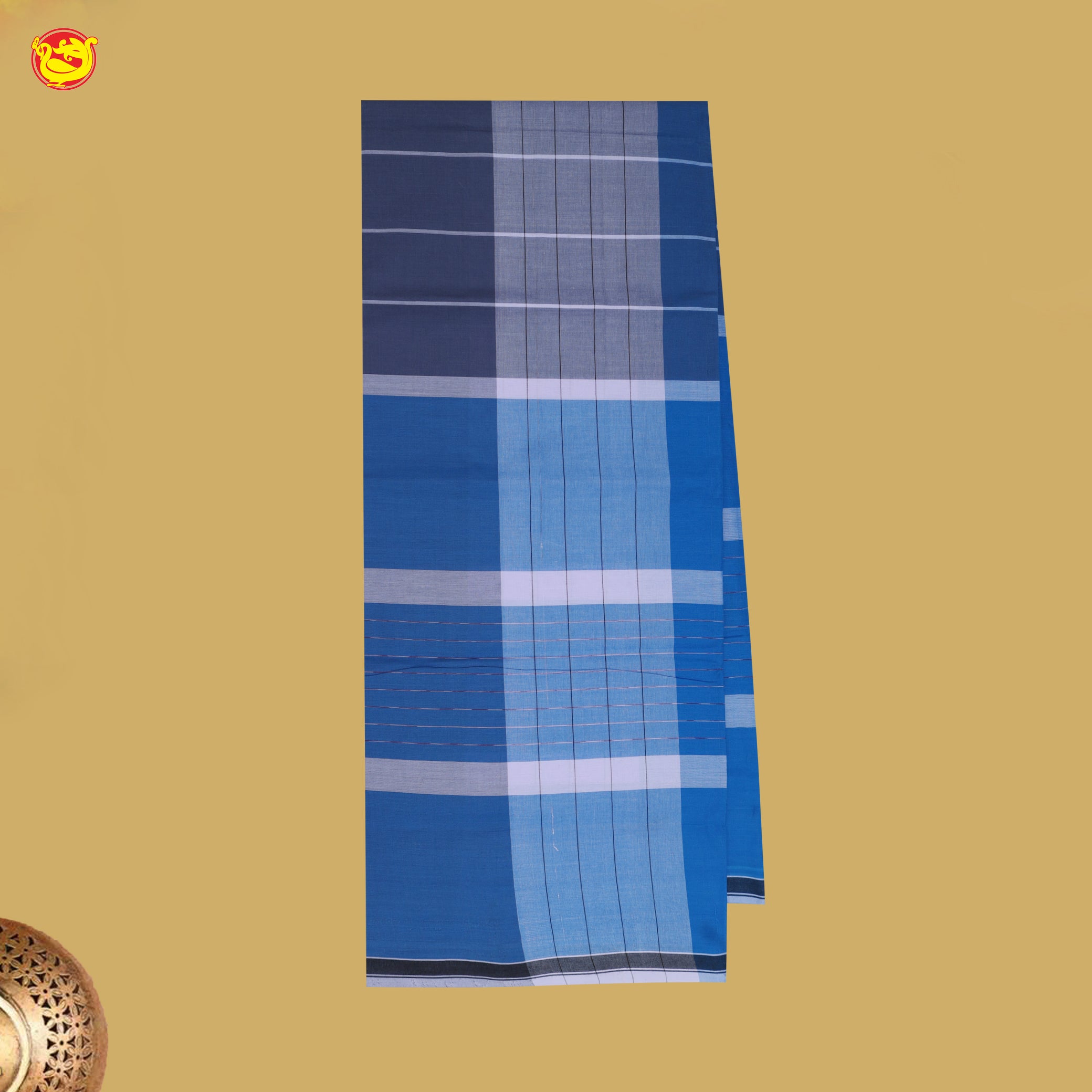 Men’s Checked Cotton Stitched Lungi