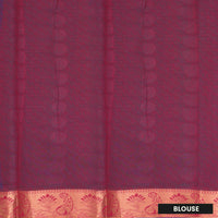 Blue With  Maroon  Silk Cotton Saree