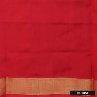 Navy Blue with Red Arani Silk Cotton Saree - Thenianantham