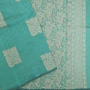Medium Aqua With Sandal Zari  Silk Cotton Saree